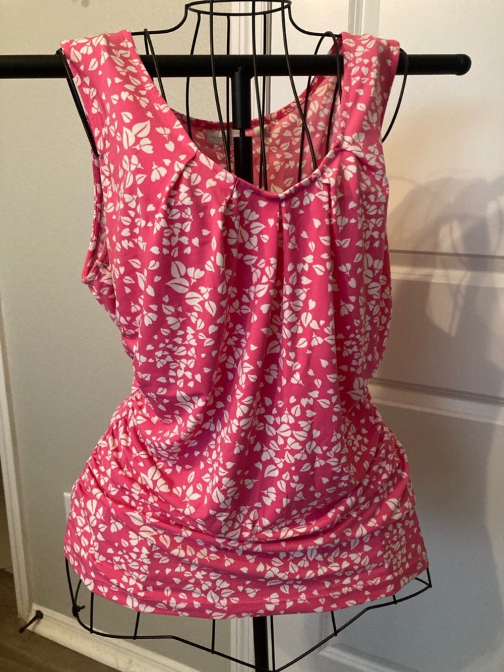 New York & Company Pink Floral Blouse